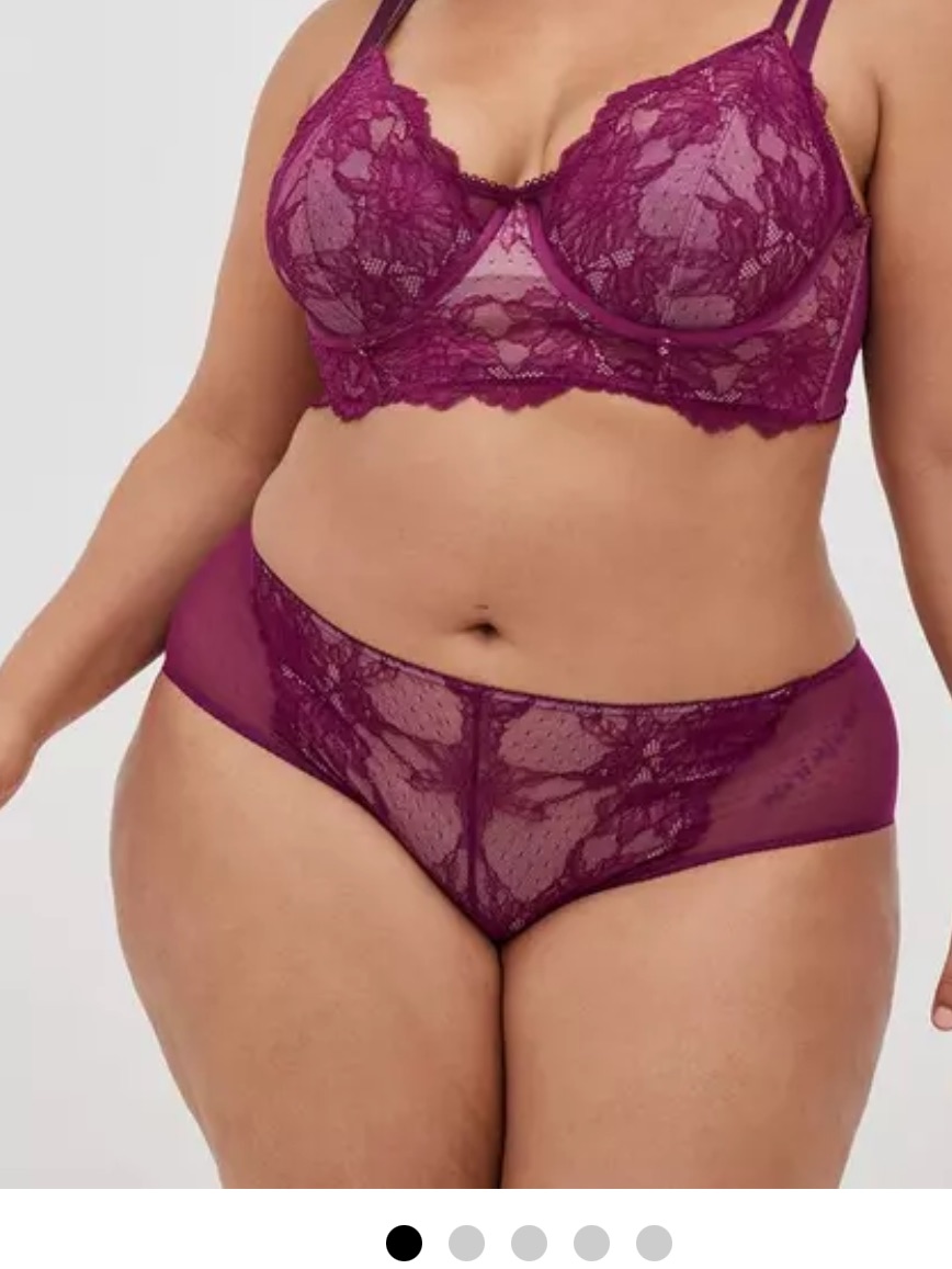 Torrid Dot Lace Hipster Panty With Keyhole Back